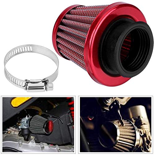 Filtro de aire de 38 mm, filtro de admisión de aire para motocicleta, juego de filtro de aire universal con Offroad ATV Quad Dirt Pit Bike Gold (rojo)