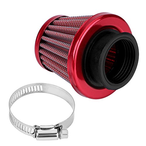 Filtro de aire de 38 mm, filtro de admisión de aire para motocicleta, juego de filtro de aire universal con Offroad ATV Quad Dirt Pit Bike Gold (rojo)