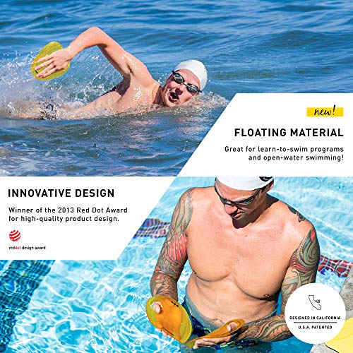 FINIS Agility - Paleta flotante para natación, Unisex Adulto, amarillo, Medium