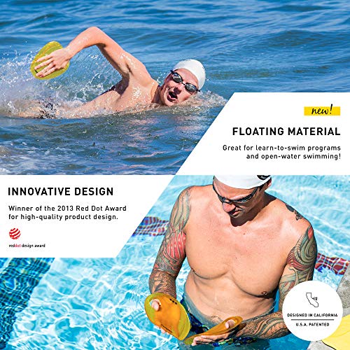 FINIS Agility - Paleta flotante para natación, Unisex Adulto, amarillo, Medium