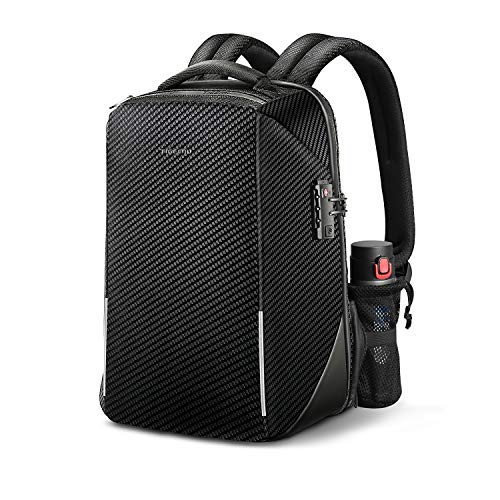 Fintie Mochila de Antirrobo para Portátil, Tigernu Resistente al Agua con Bloqueo RFID TSA, Puerto USB para Viajes Escuela de Negocios para Hombres Mujeres Se Adapta a Portátil de hasta 15,6", Negro