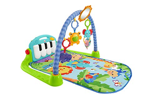 Fisher-Price Gimnasio-piano pataditas, manta de juego para bebé (Mattel BMH49)