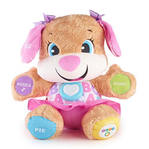 Fisher-Price - Ríe y Aprende - Perrita primeros descubrimientos - juguetes bebe 6 meses - (Mattel FPP55)