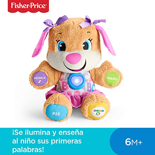 Fisher-Price - Ríe y Aprende - Perrita primeros descubrimientos - juguetes bebe 6 meses - (Mattel FPP55)