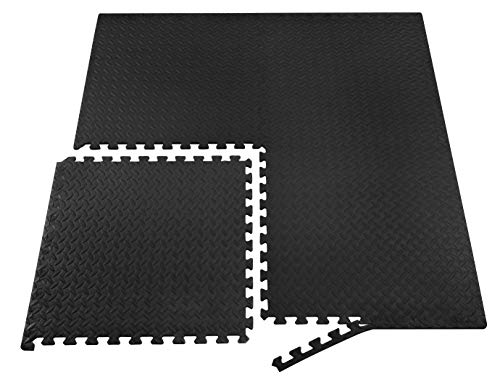 Fitem - Baldosas de Espuma EVA Premium & Ambiental, Alfombra puzle, protección de Suelo, Deporte, Piscina, Crossfit, musculación - Gym, jardín, Interior - Exterior, 60 x 60 x 1 cm, Noir-12pc