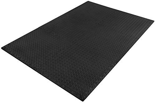 Fitem - Baldosas de Espuma EVA Premium & Ambiental, Alfombra puzle, protección de Suelo, Deporte, Piscina, Crossfit, musculación - Gym, jardín, Interior - Exterior, 60 x 60 x 1 cm, Noir-12pc