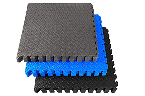 Fitem - Baldosas de Espuma EVA Premium & Ambiental, Alfombra puzle, protección de Suelo, Deporte, Piscina, Crossfit, musculación - Gym, jardín, Interior - Exterior, 60 x 60 x 1 cm, Noir-12pc