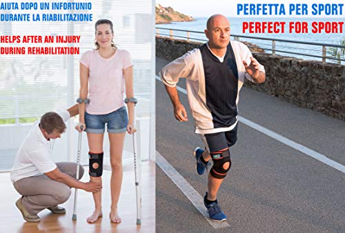 FitFitaly Rodillera Protectora Ortopédica para Ligamentos, Rótula y Menisco para Deporte - XL