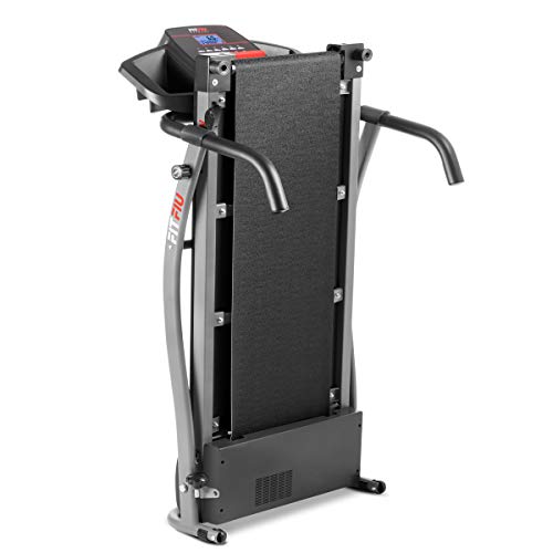 FITFIU Fitness MC 100 Cinta de Correr Eléctrica Plegable silenciosa Motor 900w hasta 10km/h, Pantalla LED, Velocidad Ajustable y Amortiguacion VCS, Unisex Adulto, Negro, 60x132x130cm