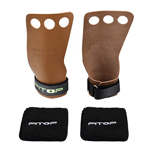 FITOP Guantes Gimnasio para Hombres y Mujeres Guantes Crossfit y WOD, Entrenamiento de Gimnasia, Kettlebell, Ejercicios de Pesas, Soporte de Muñecas y Evita Callos