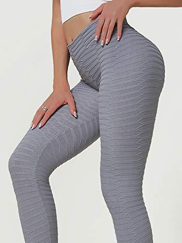 FITTOO Leggings Mallas Mujer Pantalones Deportivos Yoga Alta Cintura Elásticos y Transpirables1490#2 Blanco Chica