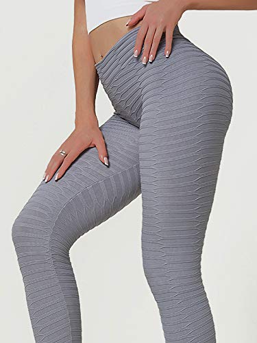 FITTOO Leggings Mallas Mujer Pantalones Deportivos Yoga Alta Cintura Elásticos y Transpirables1490#2 Blanco Chica