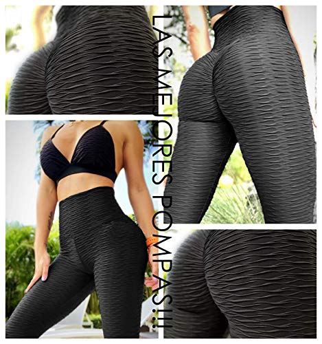 FITTOO Mallas Leggings Mujer Pantalones Deportivos oga Alta Cintura Elásticos Transpirables Negro L