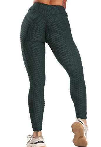FITTOO Mallas Pantalones Deportivos Leggings Mujer Yoga Alta Cintura Gran Elásticos Fitness  Verde M