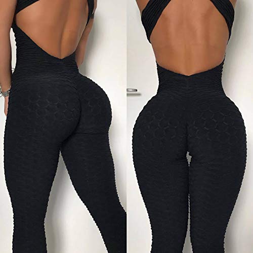 FITTOO Mallas Pantalones Deportivos Leggings Mujer Yoga de Alta Cintura Elásticos y Transpirables para Yoga Running Fitness con Gran Elásticos1370 Negro M