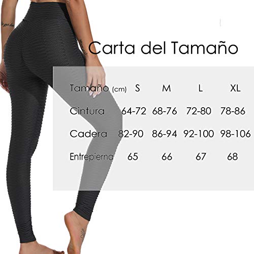 FITTOO Mallas Pantalones Deportivos Leggings Mujer Yoga de Alta Cintura Elásticos y Transpirables para Yoga Running Fitness con Gran Elásticos1490