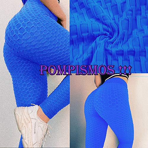 FITTOO Mallas Pantalones Deportivos Leggings Mujer Yoga de Alta Cintura Elásticos y Transpirables para Yoga Running Fitness con Gran Elásticos2060 Azul S