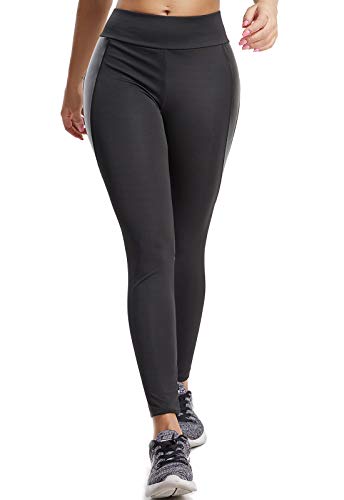 FITTOO Mallas Pantalones Deportivos Leggings Mujer Yoga de Alta Cintura Elásticos y Transpirables para Yoga Running Fitness con Gran Elásticos680 Negro L