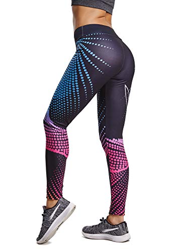 FITTOO Mallas Pantalones Deportivos Leggings Mujer Yoga de Alta Cintura Elásticos y Transpirables para Yoga Running Fitness con Gran Elásticos890 Negro S