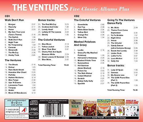 Five Classic Albums Plus (Walk Don't Run / The Ventures / The Colorful Ventures / Mashed Potatoes And Gravy / Going To The Ventures Dance Party)