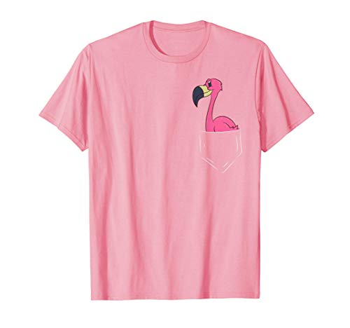 Flamingo rosa en el bolsillo Flamingo In Pocket Flamingo Camiseta