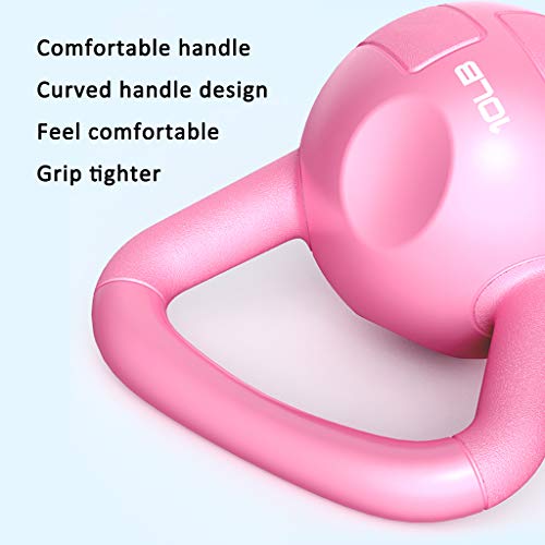 FLAMY Pesa Rusa De Hierro Fundido De Ejercicio Kettlebell2.3-9 Kg,Ideal para Entranamiento De Musculación Crosstraining,Pesa Rusa con Revestimiento De Vinilo,Base con Goma Antideslizante