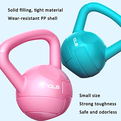 FLAMY Pesa Rusa De Hierro Fundido De Ejercicio Kettlebell2.3-9 Kg,Ideal para Entranamiento De Musculación Crosstraining,Pesa Rusa con Revestimiento De Vinilo,Base con Goma Antideslizante