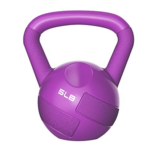 FLAMY Pesa Rusa De Hierro Fundido De Ejercicio Kettlebell2.3-9 Kg,Ideal para Entranamiento De Musculación Crosstraining,Pesa Rusa con Revestimiento De Vinilo,Base con Goma Antideslizante