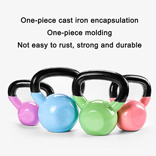 FLAMY Pesas Rusas Home Fitness Kettlebell, Hierro Fundido Kettlebell, Equipo De Gimnasio Profesional, Ejercita Todos Los Músculos del Cuerpo, con Base Antideslizante(4-14 Kg)