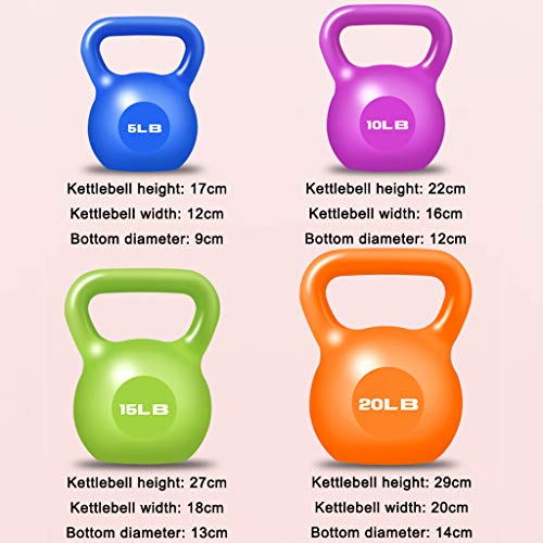 FLAMY Pesas Rusas Kettlebell De Fitness,Diferentes Pesos,2.3-9.1 Kg,Bola De Acero,Mango Suave,Base Alisada,Ejercita Los Músculos De Todo El Cuerpo,Kettlebell Colores