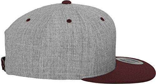 Flex fit - Gorra de béisbol - para hombre, Multicolor (grey/Maroon), Talla única