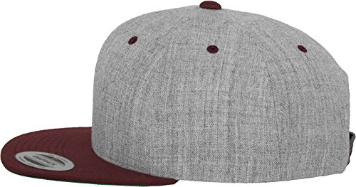 Flex fit - Gorra de béisbol - para hombre, Multicolor (grey/Maroon), Talla única