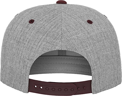 Flex fit - Gorra de béisbol - para hombre, Multicolor (grey/Maroon), Talla única