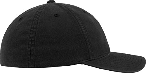 Flexfit - Gorra de béisbol Unisex, con Acabado de algodón Lavado, Unisex, Garment Washed Cotton Dad Hat, Negro, Large/Extra-Large