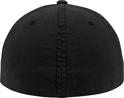 Flexfit - Gorra de béisbol Unisex, con Acabado de algodón Lavado, Unisex, Garment Washed Cotton Dad Hat, Negro, Large/Extra-Large