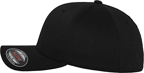 Flexfit Mütze Wooly Combed - Gorra de náutica, Color Negro, Talla DE: S/M