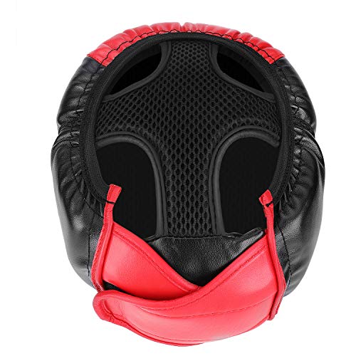 Flexzion Casco Protector de Cuero para UFC, Muay Thai, MMA, Kickboxing, Artes Marciales, Sparring, Taekwondo, Karate, Lucha, Entrenamiento y Boxeo, Equipo de protección para niños y jóvenes