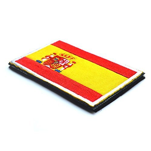 Fligatto Insignia de la Bandera de España Bordada Parche Bordado Parche de Ropa