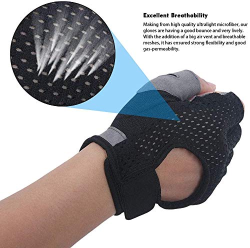 flintronic Guantes de Fitness, 1 Par Guantes Gimnasio, para Entrenamiento Cruzado, Levantamiento de Pesas, Fitness, Kettlebells, Guantes de Entrenamiento Hombres Mujeres…