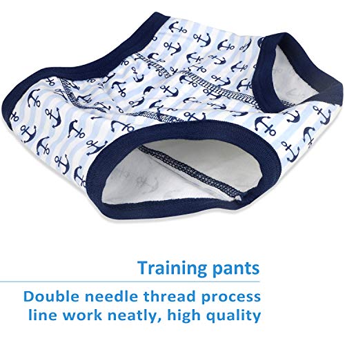 Flyish - 6 pantalones de entrenamiento para bebé, ropa interior de entrenamiento para niños, ropa interior para niños y niñas, pañales antigoteo de 2 a 5 años azul 3 años