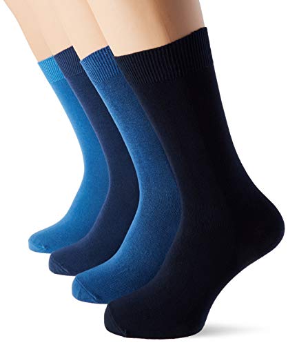 FM London, Calcetines Para Hombre, Azul, talla del fabricante: 6-11, Pack de 6