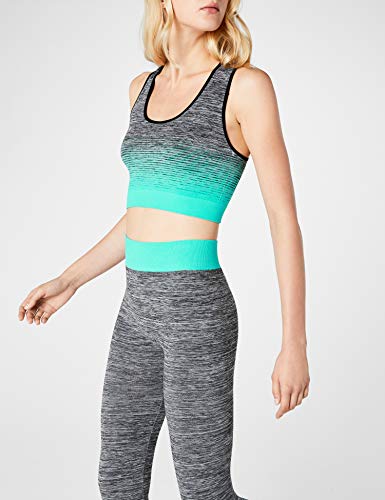 FM London Crop Top and Leggings Conjunto ropa deportiva, Turquesa (Turquoise), Talla única (Talla del fabricante: 8-14) para Mujer