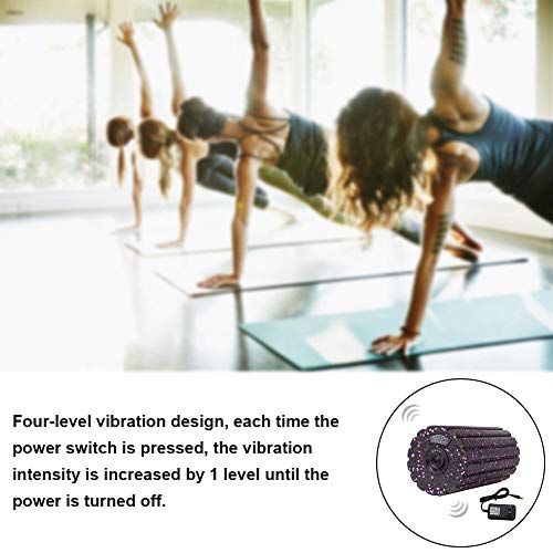 Foam Roller ,Fitness Rodillo DE Espuma,Rodillo de espuma para masaje muscular,Eléctrica Columna de yoga,Masajeador vibrante para Relajar los Múscilos Rodillos Recargable para Yoga, Deportes, Fitness
