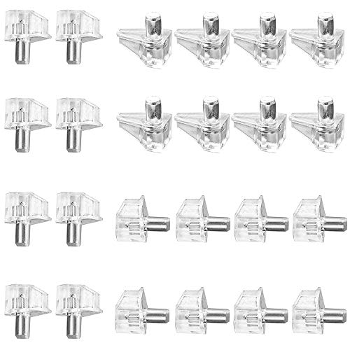 FOGAWA 120 Pernos de Soporte Estanteria Armario 5mm Soportes de Estantería Alfileres para Estantes Pin Soporte Balda ara Estantes Armario Gabinete Casillero Guardarropa con Caja de Plástico