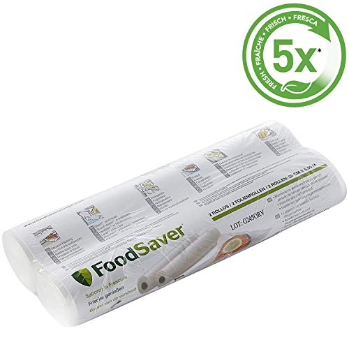 FoodSaver FSR2802 Rollos de Envasado al Vacío FoodSaver, 2 Rollos de 5.5 Metros