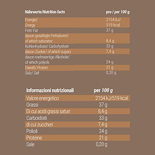 foodspring Crema Proteica, Cacao y Avellanas, Pack de 6 x 200g, Extremadamente cremosa, Con 85% menos de azúcar