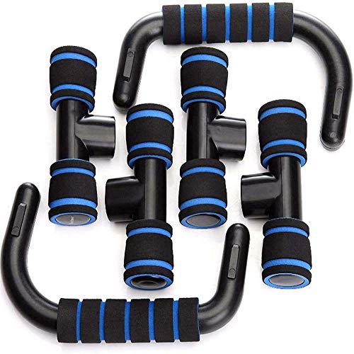 FOOING Soporte para Flexiones Push Up Bars Stand - Barras para Flexiones Gimnasio Ejercicio Formación - para Ejercicios, Gimnasio Equipo de Entrenamiento para Hombres y Mujeres (Azul)