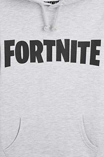 Fortnite Sudadera De Niños, Producto Oficial | Sudaderas para Niños con Manga Larga, Bolsillos Y Capucha | Regalos De Video Gamer Online (12/13 años, Gris)