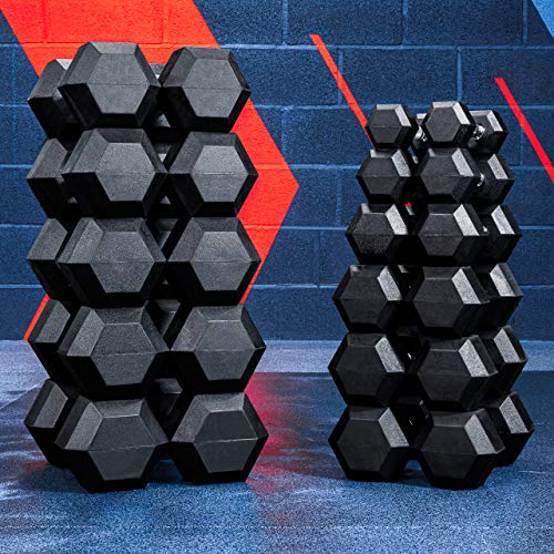 FORZA METIS Mancuernas Hexagonales | Par de Pesas | Material Fitness y Musculación [2,5KG-30KG] (20kg)