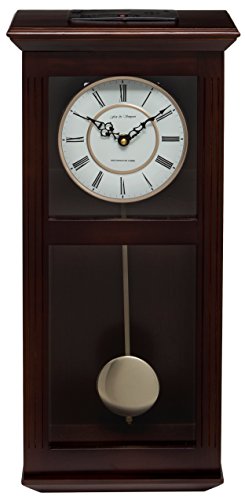 Fox and Simpson Ashton Walnut-Reloj de péndulo con Campanas Westminster, Madera, marrón, 27x13x56 cm